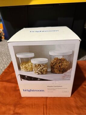 Brightroom White Plastic Canister Set - 3-Piece